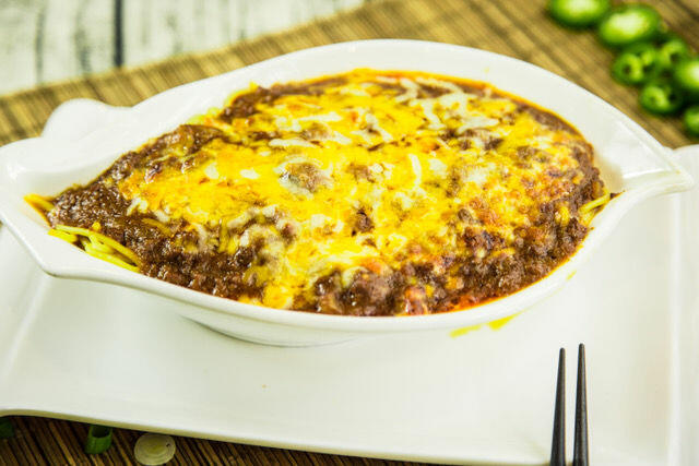 Baked Minced Meat Spaghetti
