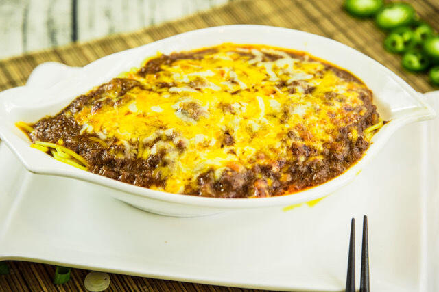 Baked Minced Meat Spaghetti